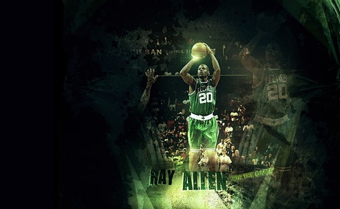 Рей Аллен бросает в кольцо