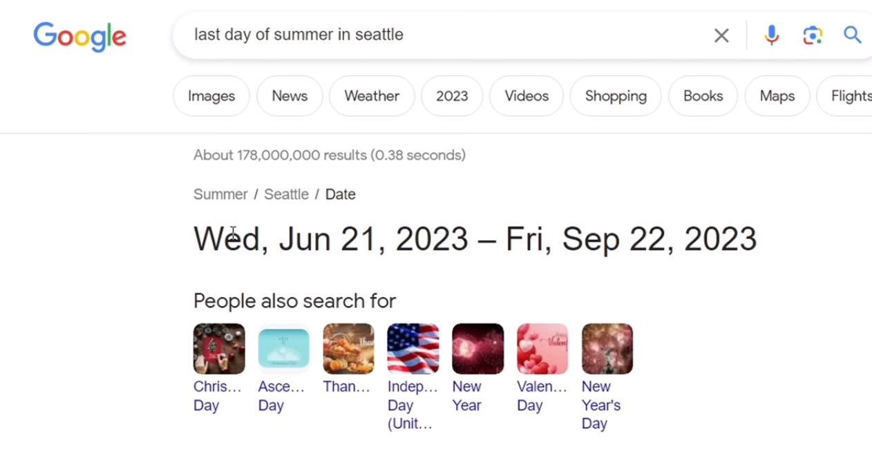 Конец лета в США