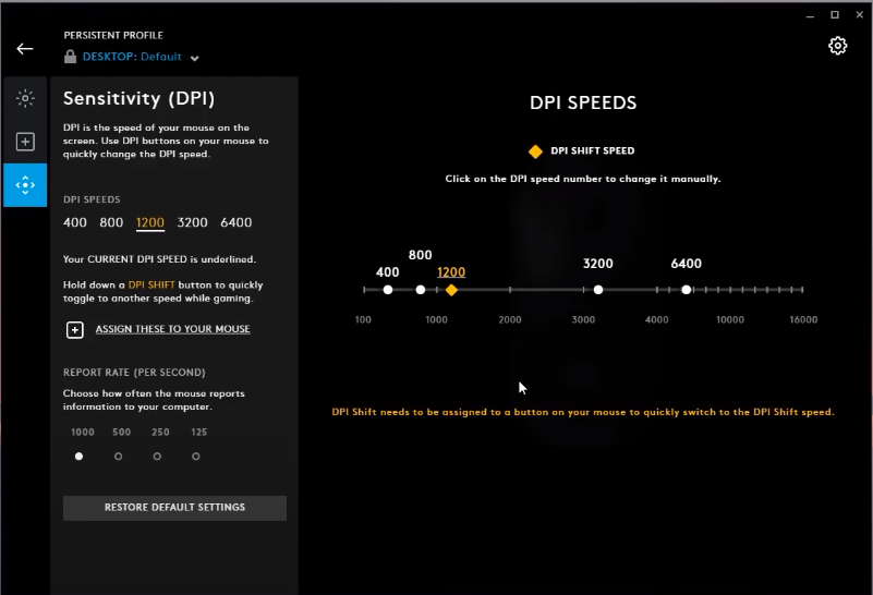 настройка DPI мышки