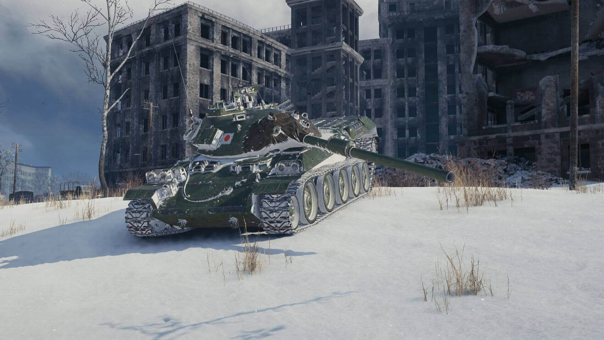 Танк спускается с горы в игре WOT