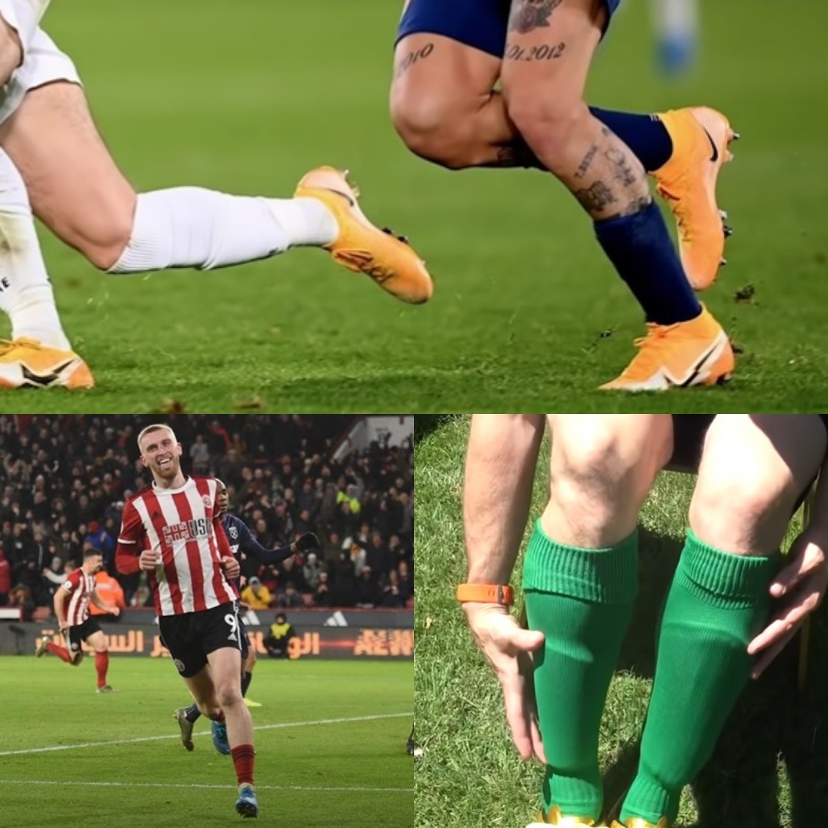 Короткие гетры футболистов