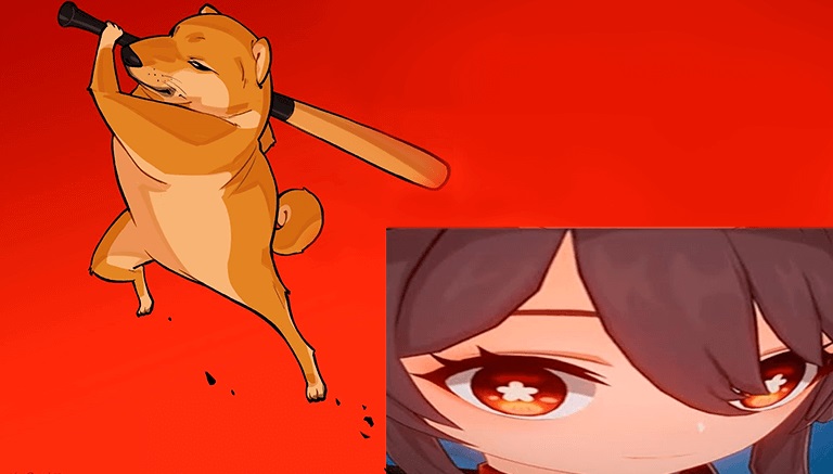 Собака с битой и гача