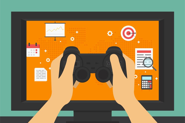 Приставка и экран монитора