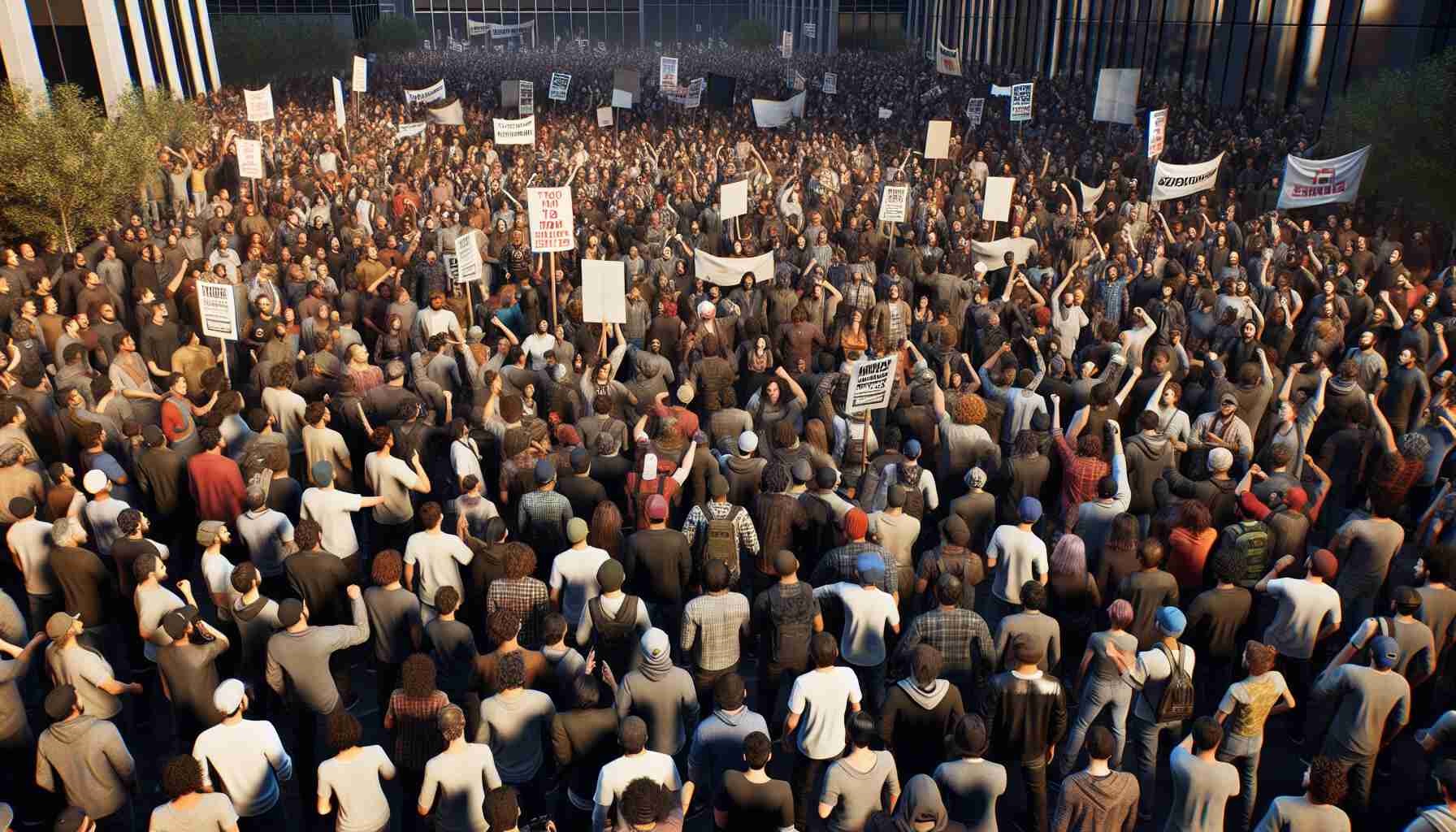 Люди с плакатами