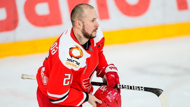 В матче на льду хоккеист