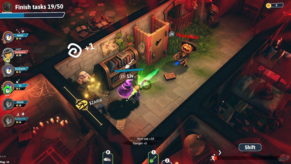 В здании персонаж ходит, параметры