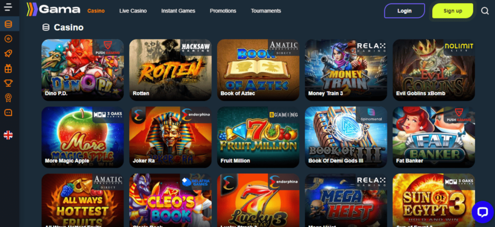 Gama Casino Slot o'yinlari