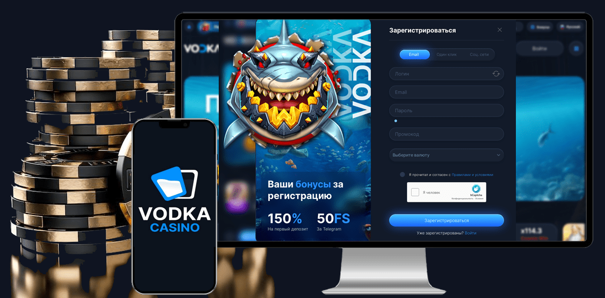 Registrace a přihlášení do kasina Vodka